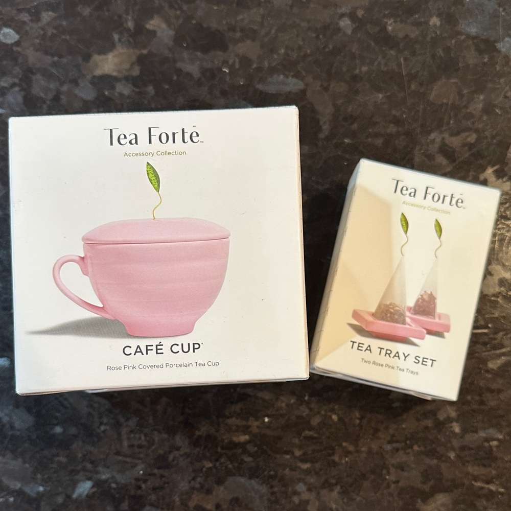 Unopened Pink Forte Tea Set - Picture 3 of 3